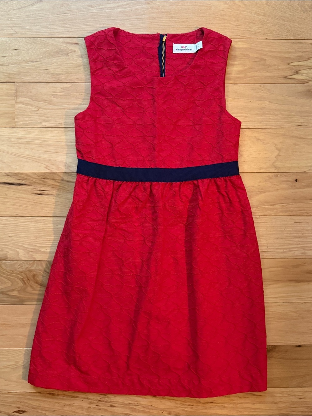 Vineyard Vines Red and Navy Sheath Dress Size 7